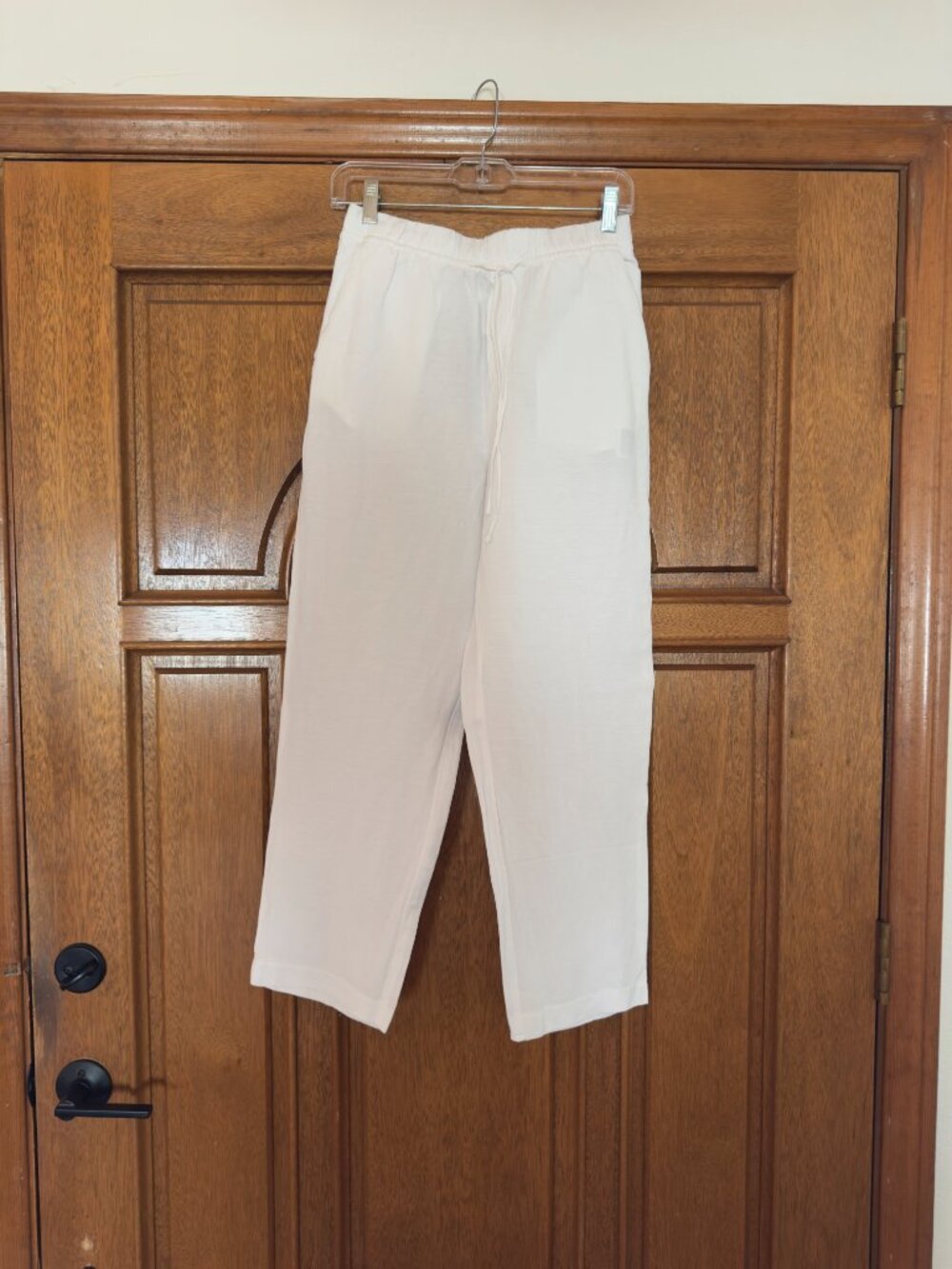 H&M White Linen Blend Pant Size S